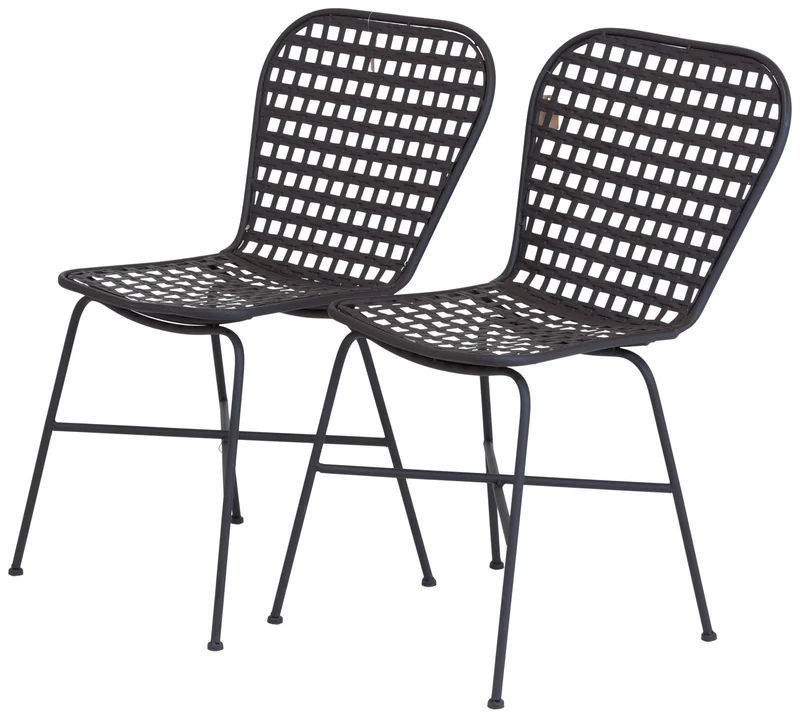 Gartenstuhl-Set VOLLATO (2er Set) – Bistro-Design in Dunkelbraun