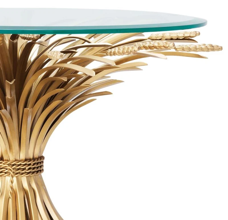Casa Padrino Luxus Beistelltisch Antik Gold Ø 80 x H. 55 cm - Designermöbel