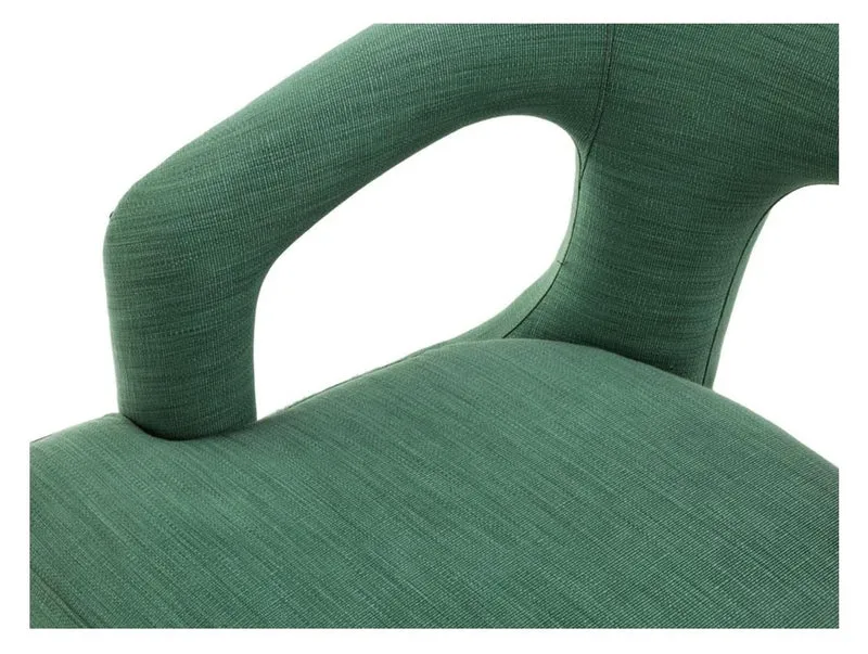 Casa Padrino Luxus Designer Sessel im Barock Stil - Grün / Schwarz / Antik Messing - 80 x 76 x 79 cm