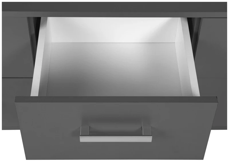 Schubladenkommode Lowboard ELENZIO 6 Graphit Grau mit 6 Schubladen