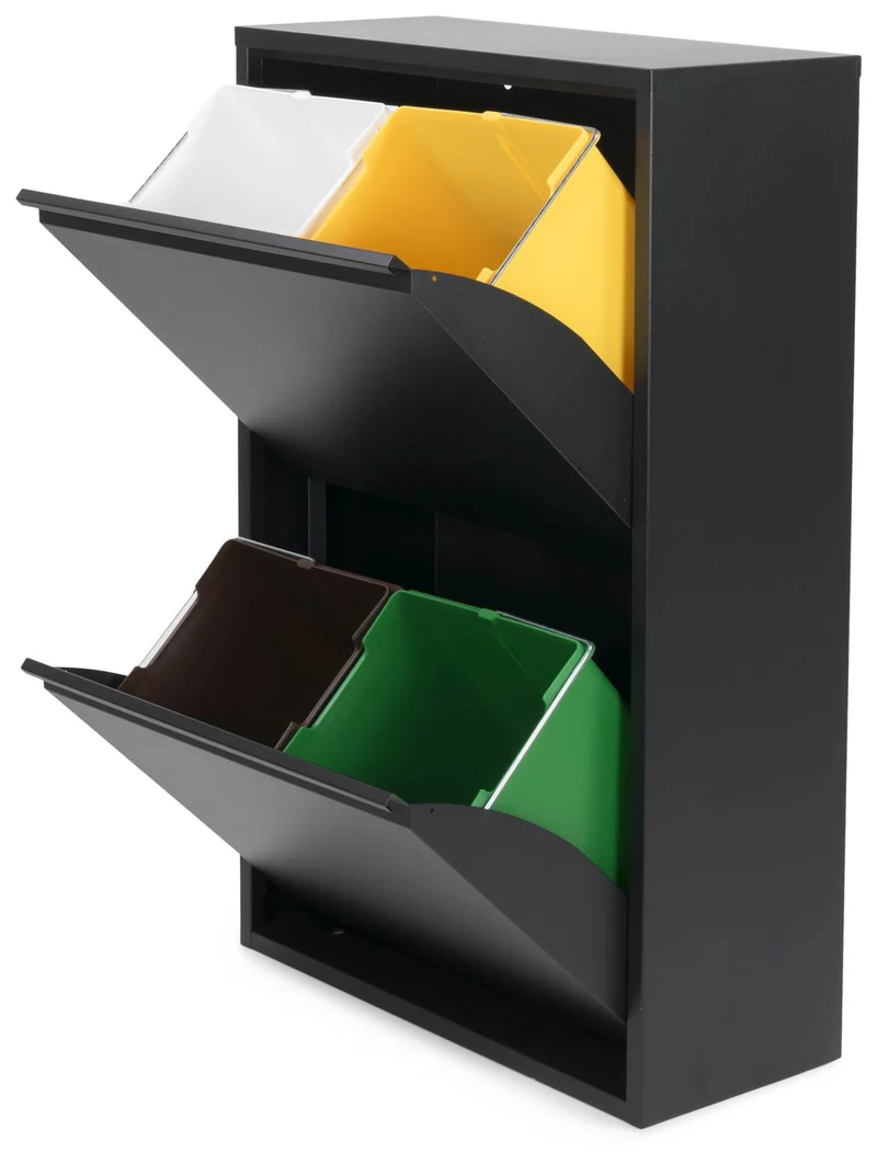 Mülltrenner GIGI 4 Abfalltrenner mit 2 Klappen von Spinder Design
