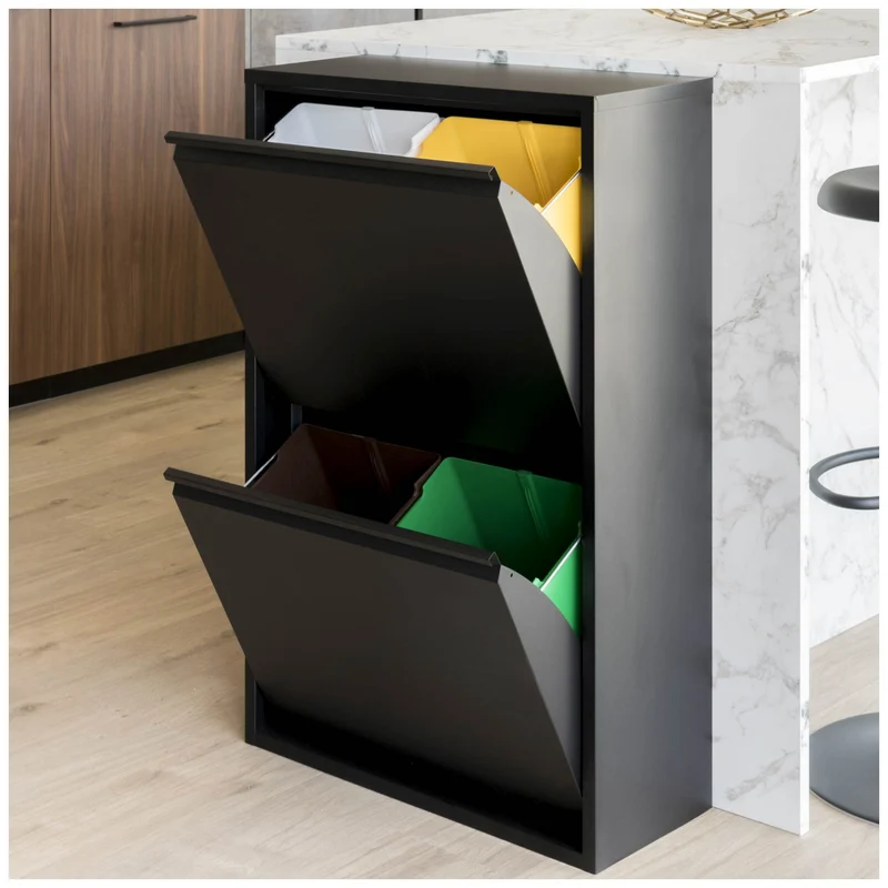 Mülltrenner GIGI 4 Abfalltrenner mit 2 Klappen von Spinder Design