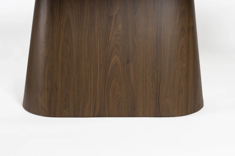 Esstisch Tisch ALMIRA Oval 200 x 90 Walnuss Platte in Marmoroptik