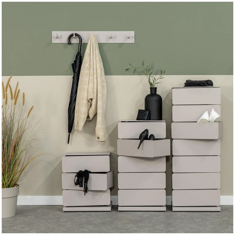 Spinder JOEY 5 Dresser: Skandinavischer Stahl-Schrank, Silky Taupe