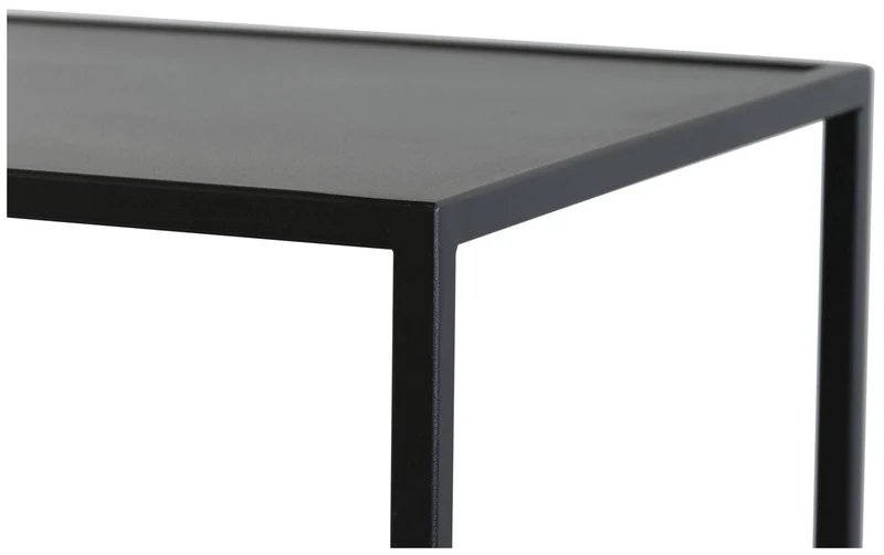 Spinder Trolly: Minimalistischer Stahl-Serviertisch, Schwarz, Mobil