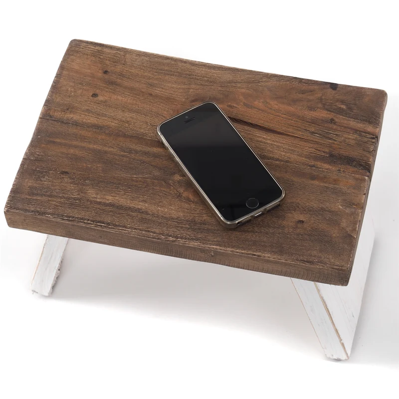 NOSTALGISCHER FUßHOCKER "SCHEMEL" | Mahagoni | Holzhocker | Farbe: 05 weiß-natur