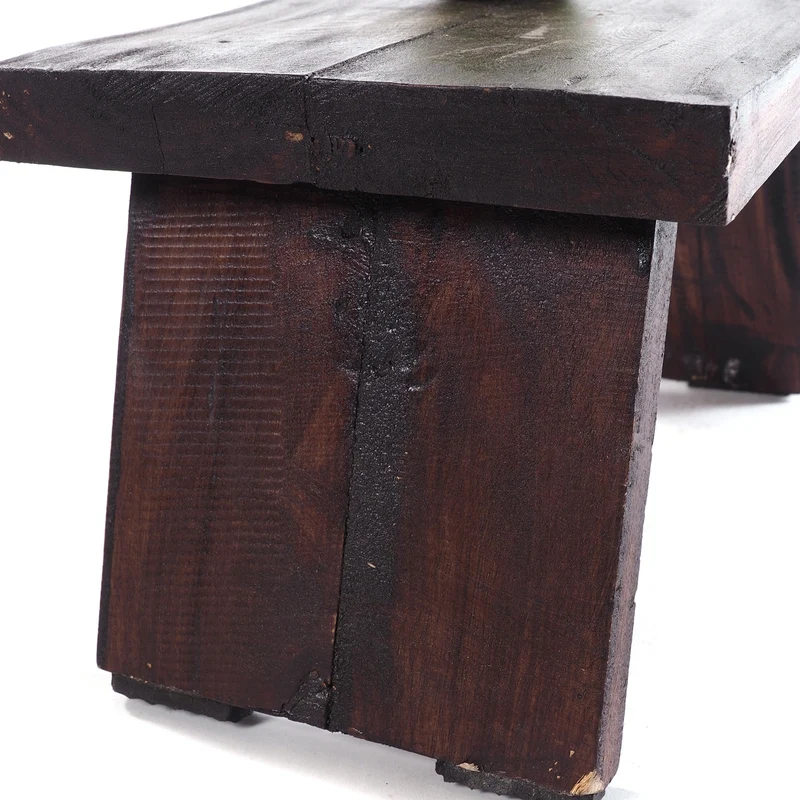 NOSTALGISCHER FUßHOCKER "SCHEMEL" | Mahagoni | Holzhocker | Farbe: 03 dunkelbraun