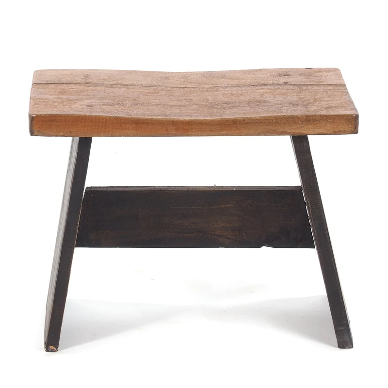 SITZBÄNKCHEN "SCHEMEL 40" | Mahagoni, 31x40x25cm | Fußhocker | Farbe: 04 schwarz-natur