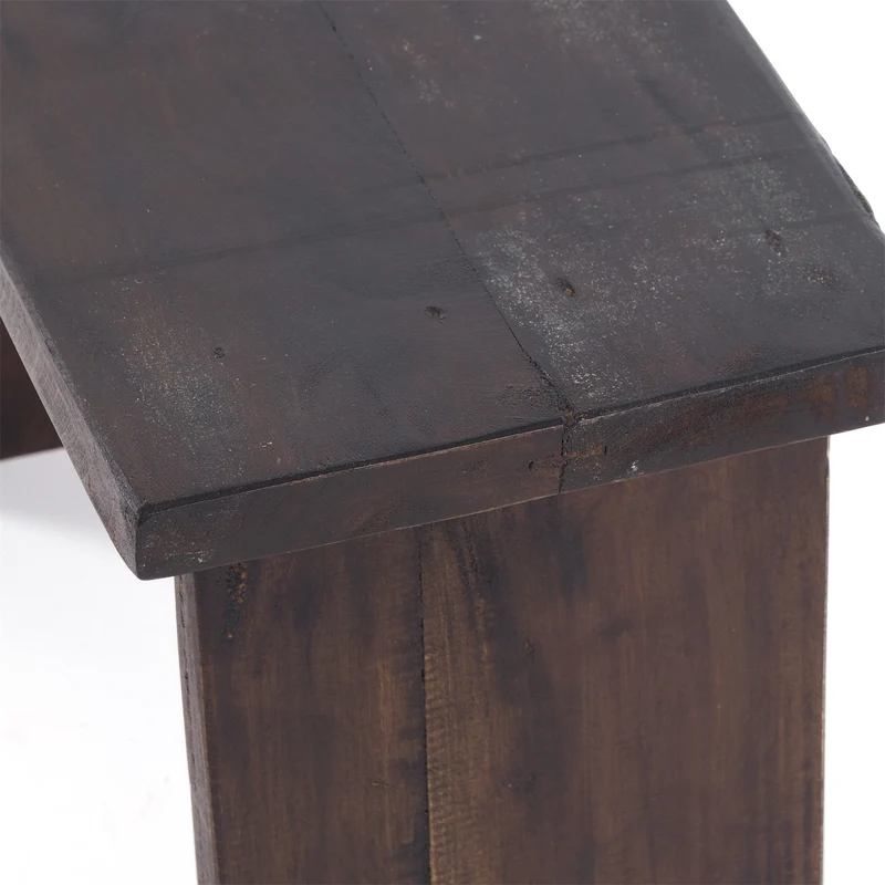 SITZBÄNKCHEN "SCHEMEL 40" | Mahagoni, 31x40x25cm | Fußhocker | Farbe: 03 dunkelbraun