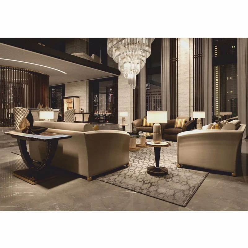 Casa Padrino Luxus Wohnzimmer & Hotel Leder Sessel Dunkelbraun / Bronze - Made in Italy