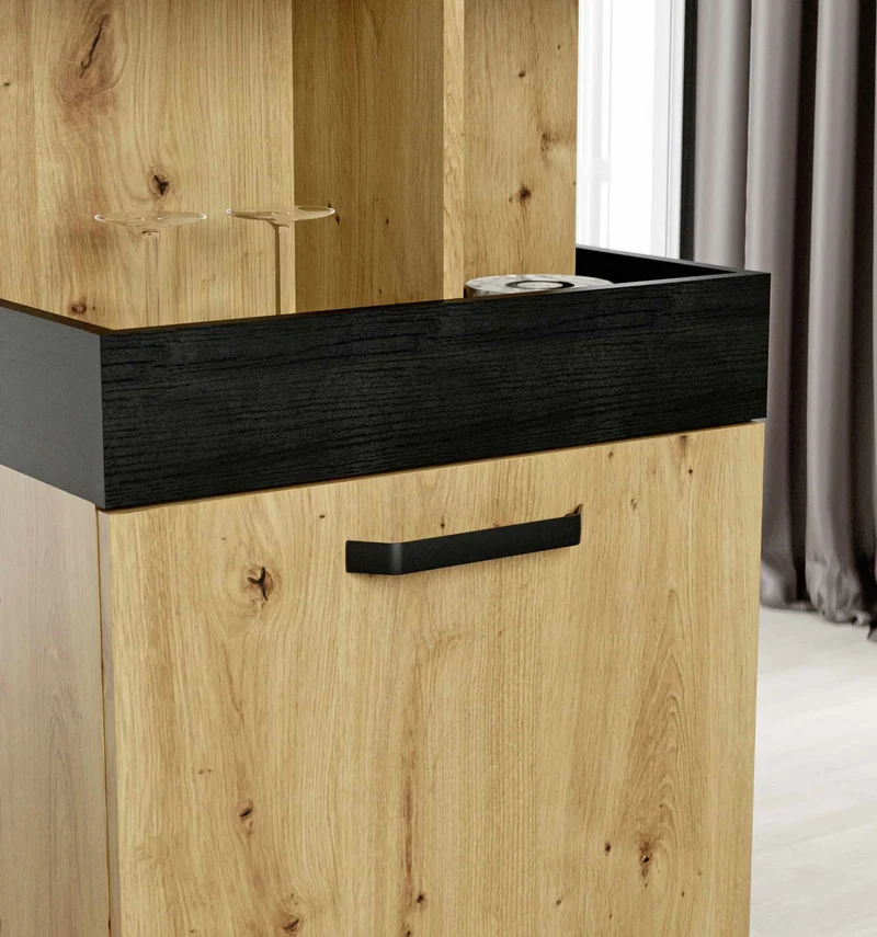 Servierwagen HOME BAR 203 Optik: Artisan Eiche Schwarzeiche, von Forte