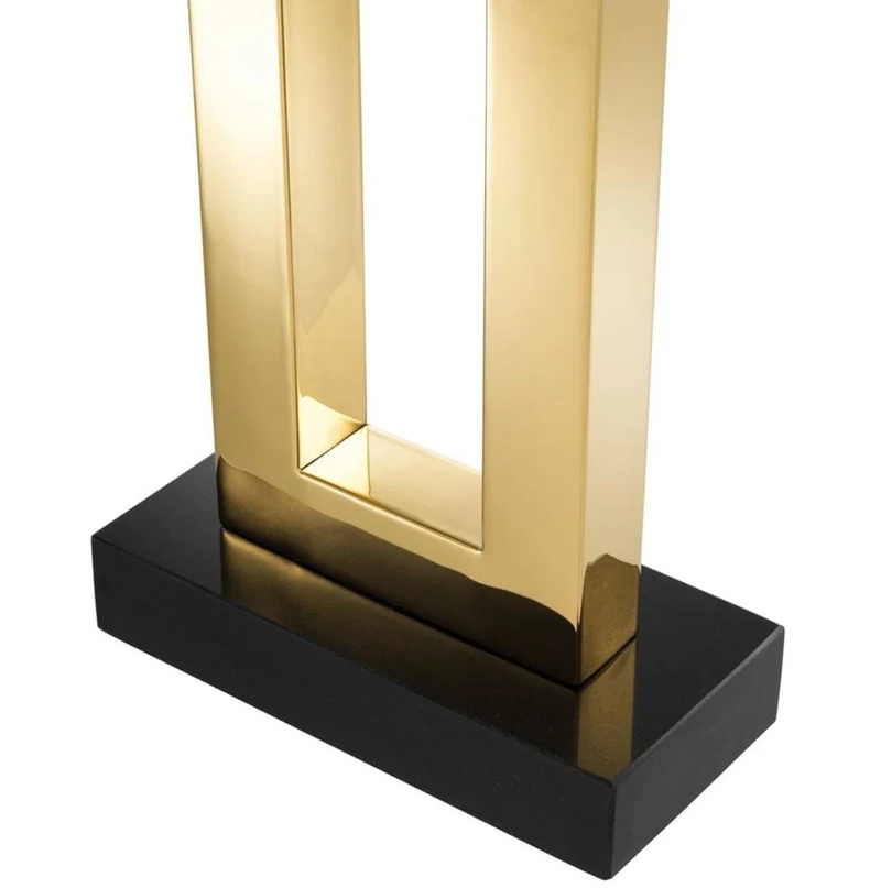 Casa Padrino Designer Tischleuchte 45 x H. 71 cm - Luxuriöse Tischlampe in Schwarz und Gold