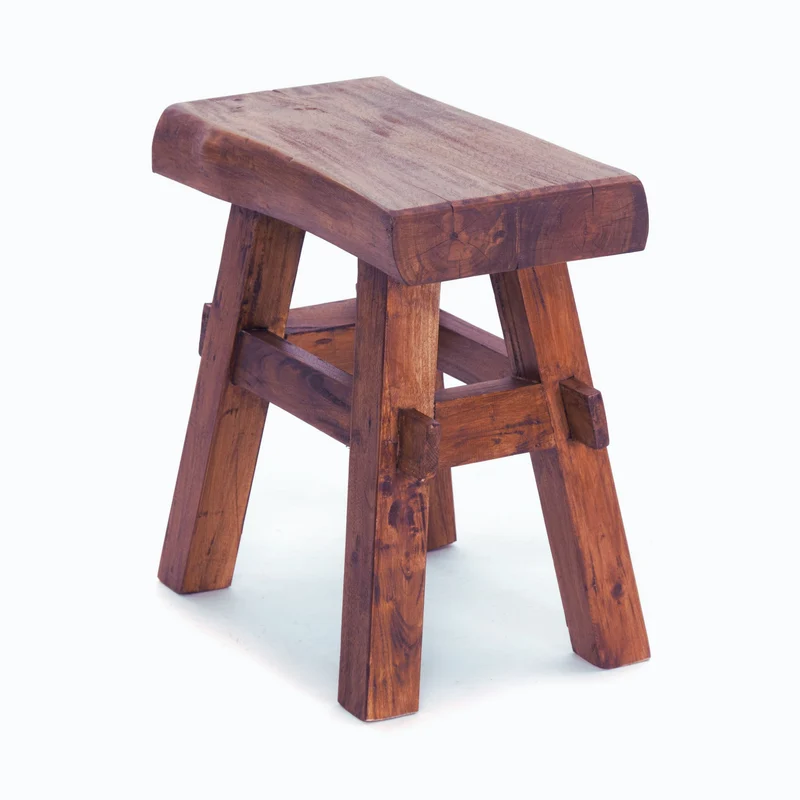 HOLZ HOCKER "VINTAGE 40" | Hartholz, 43x45 cm (HxB) | Sitzhocker | Farbe: 02 hellbraun