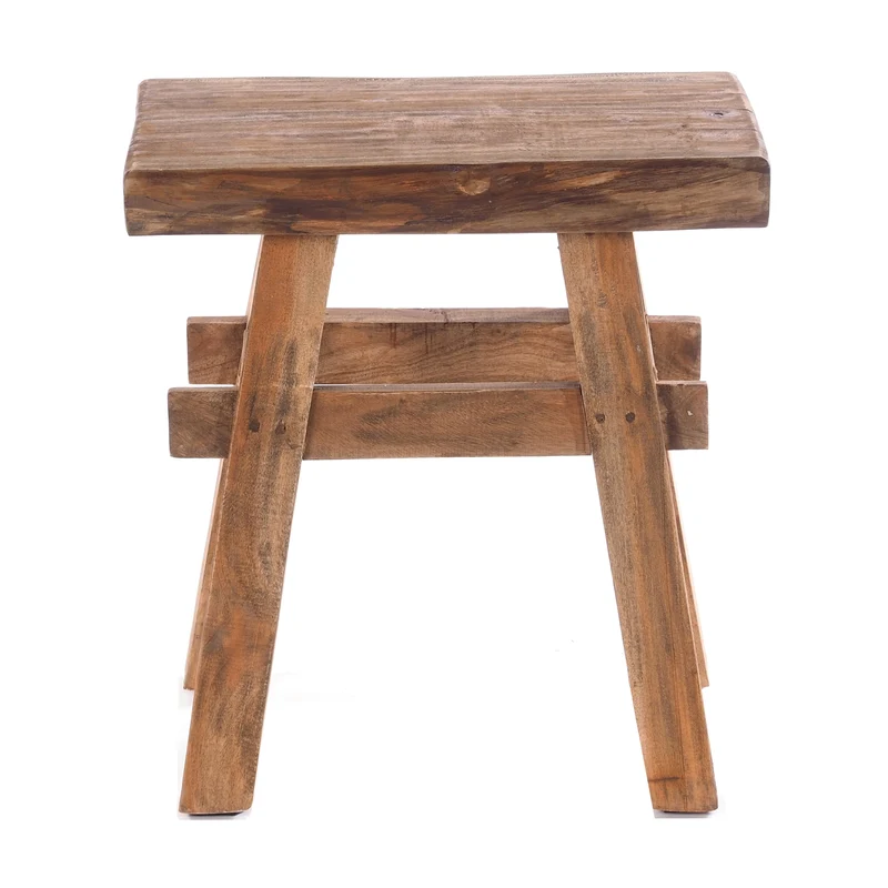 HOLZ HOCKER "VINTAGE 40" | Hartholz, 43x45 cm (HxB) | Sitzhocker | Farbe: 01 natur-vintage
