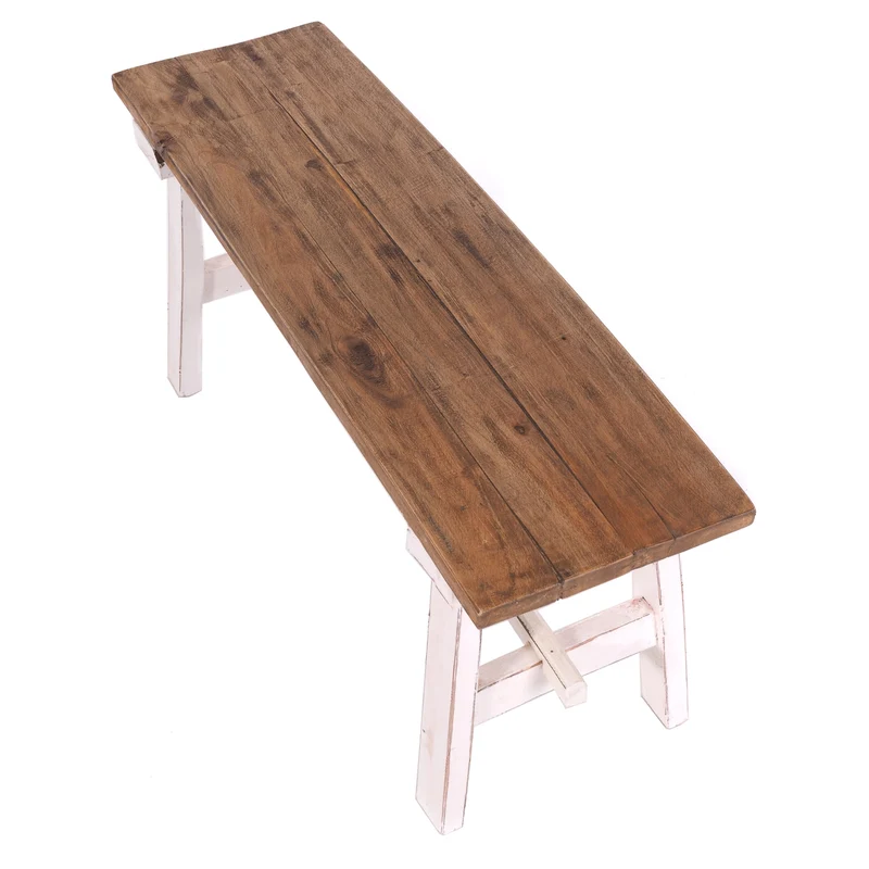 HOLZBANK "ANZIO" | Mahagoni, 90x39x26 cm (HxBxT) | Faltbank | Farbe: 06 weiß-landhaus
