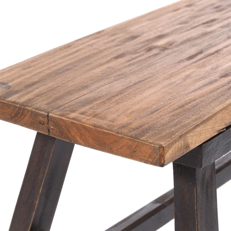 HOLZBANK "ANZIO" | Mahagoni, 90x39x26 cm (HxBxT) | Faltbank | Farbe: 04 schwarz-natur