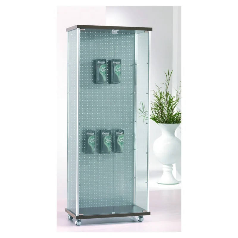 Casa Padrino Luxus Ladenvitrine 73 x 39 cm H. 180 cm mit Lochrückwand - Ladeneinrichtung - Boutique Möbel - Made in Italy