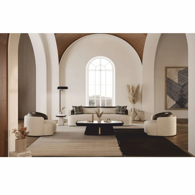 Casa Padrino Luxus Sessel Grau / Schwarz 100 cm - Wohnzimmer & Hotel Möbel