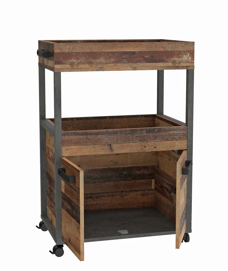 Barwagen Rollwagen HOME BAR 201 Optik: Old Wood Vintage von Forte