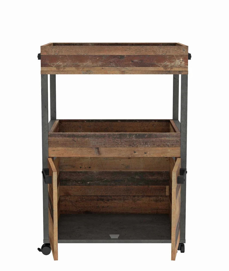 Barwagen Rollwagen HOME BAR 201 Optik: Old Wood Vintage von Forte