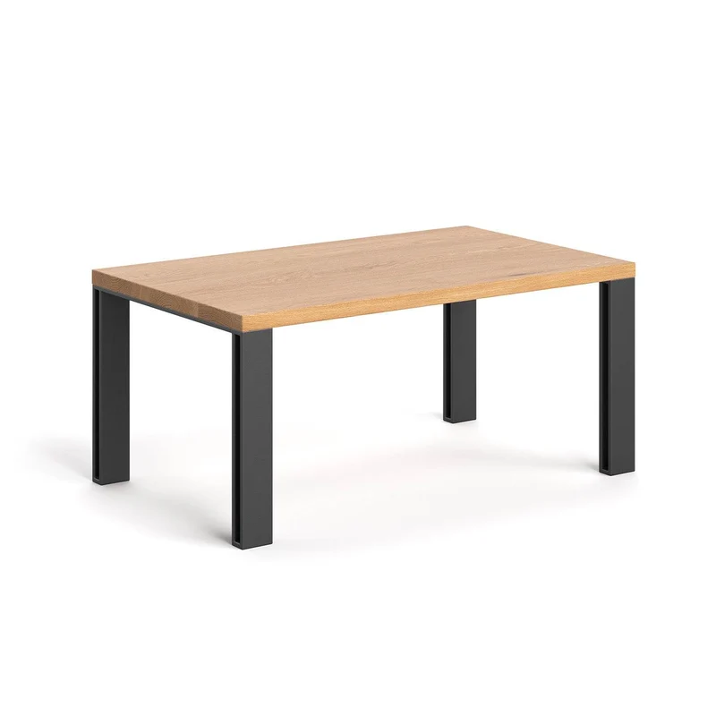 Industrial Couchtisch aus massiver Eiche | Kaffeetisch Fold in verschiedenen Größen