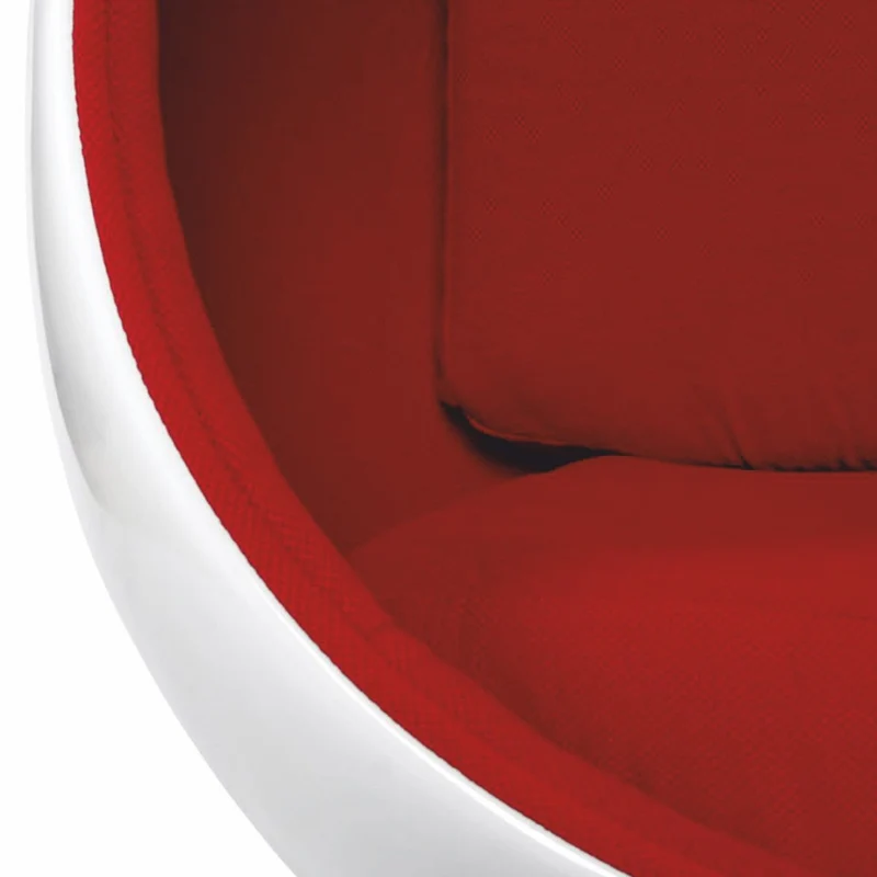 Casa Padrino Luxus Drehsessel Weiß / Rot H. 133 cm - Luxus Möbel