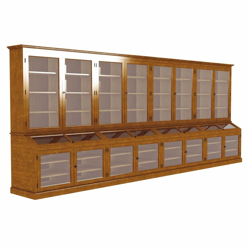 Casa Padrino Landhausstil Massivholz Barschrank Braun 600 cm - Bar Möbel