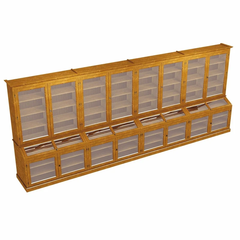 Casa Padrino Landhausstil Massivholz Barschrank Braun 600 cm - Bar Möbel