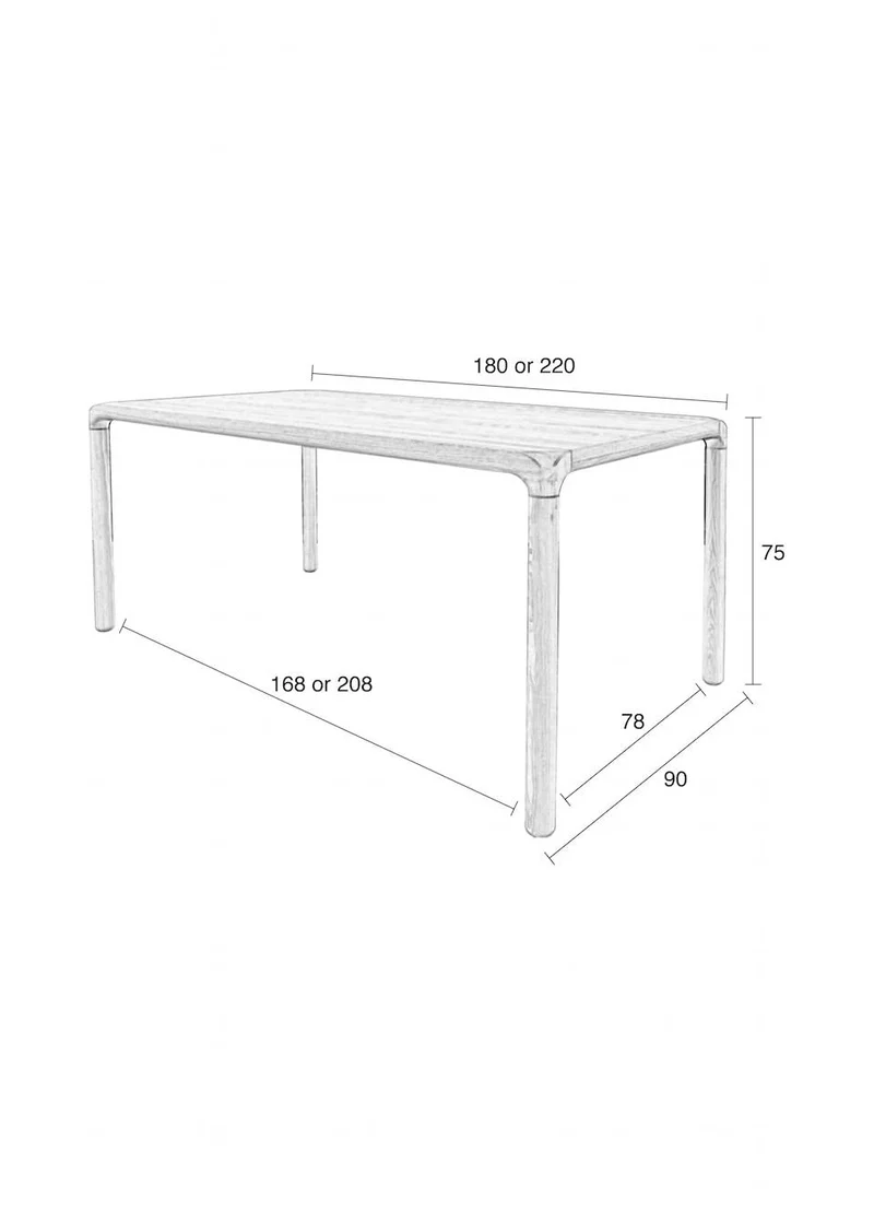 Design Esstisch STORM BLACK 180 x 90 cm von Zuiver Esche lackiert