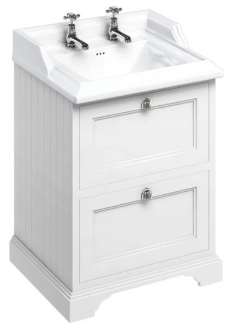 Casa Padrino Luxus Keramik Waschschrank / Waschtisch mit 2 Schubladen 67 x 58 x H. 93 cm