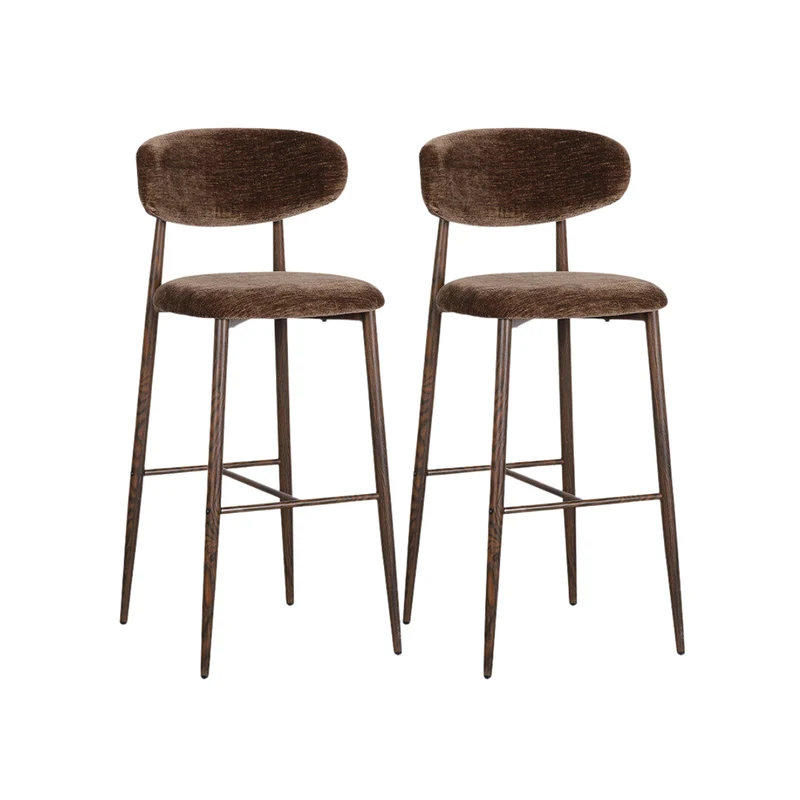 Japandi Barhocker - Set Von 2 - Stilvoll & Komfortabel - Umber