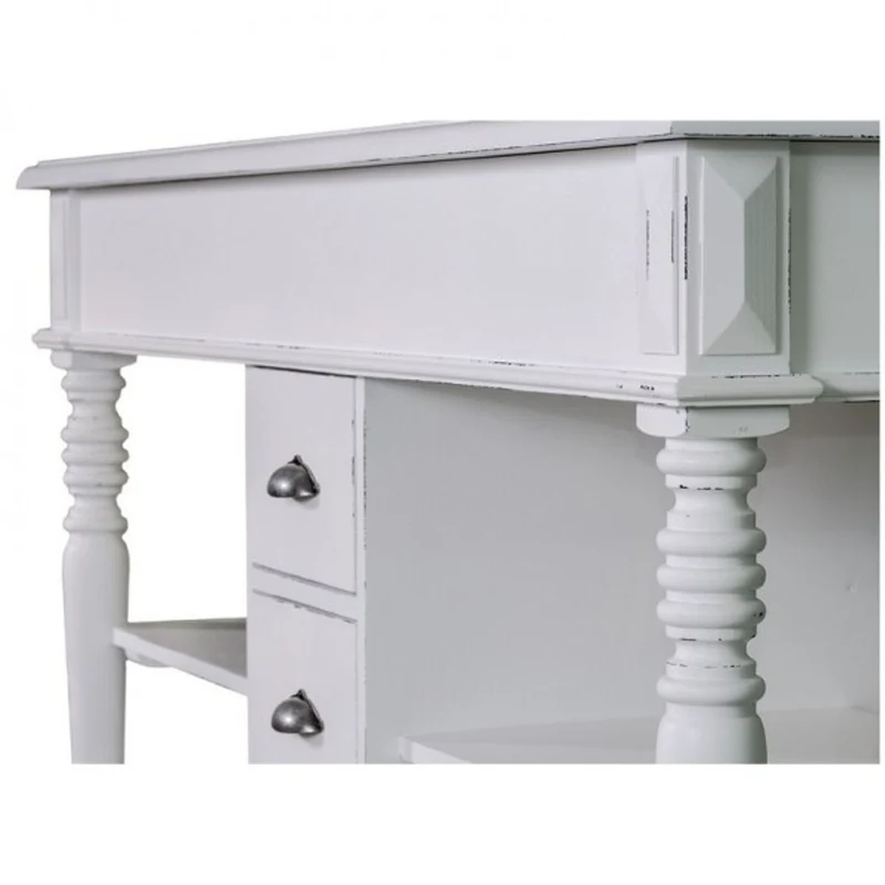 Casa Padrino Landhaus Stil Waschschrank Waschtisch inkl 2 Waschbecken mit Schubladen San Sebastian - Bad Schrank Massivholz