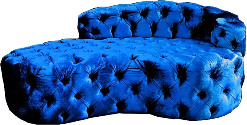 Casa Padrino Luxus Chesterfield Samt Chaiselongue - Verschieden Farben - Wohnzimmer Möbel - Chesterfield Möbel
