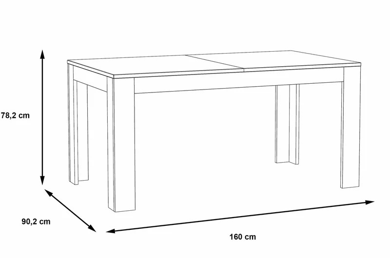 Esstisch Ausziehtisch SUPRIE 160 x 90 Comano Pflaume Optik, von Forte