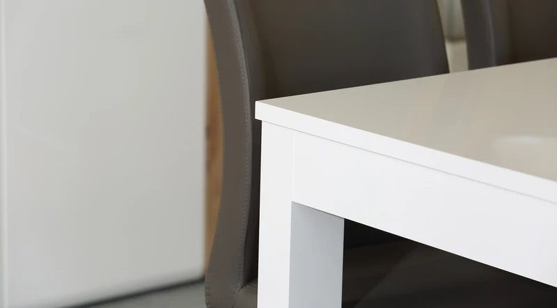 Ausziehtisch Esstisch TULUZA Optik Weiß / Weiß glänzend von Forte