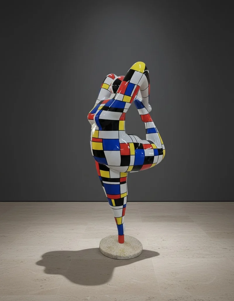 Casa Padrino Luxus Deko Skulptur Statue Turnerin Mondrian H. 85 cm - Deko Skulptur - Deko Figur - Tierfigur - Gartendeko