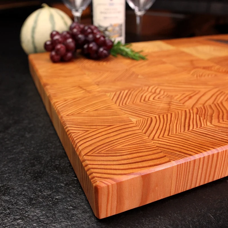 Larch End Grain Cutting Board