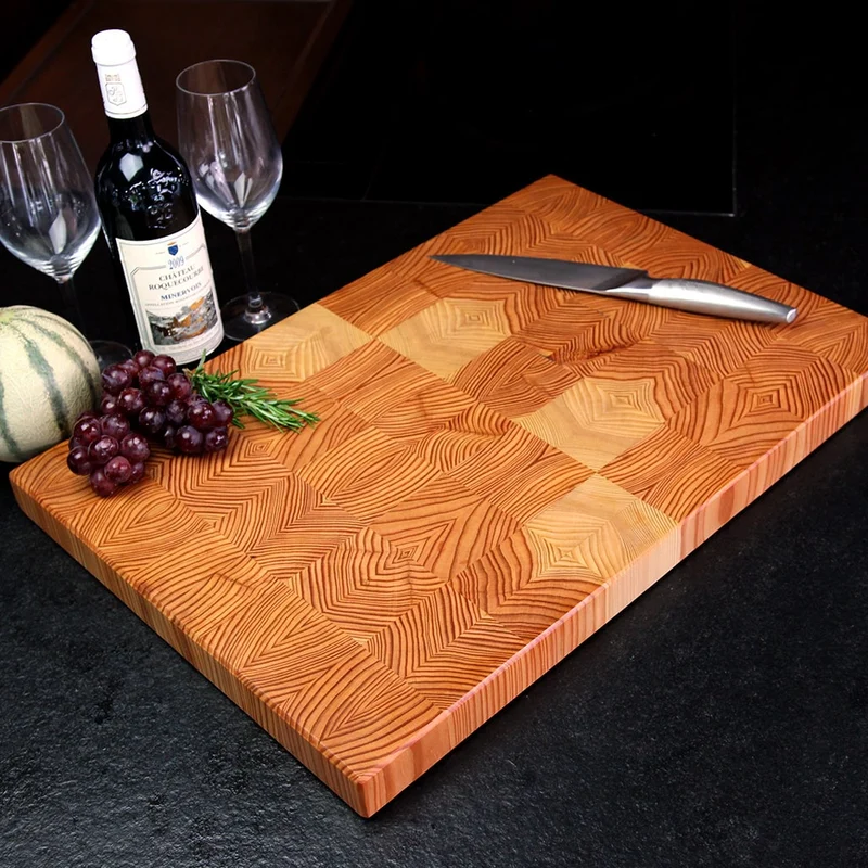 Larch End Grain Cutting Board