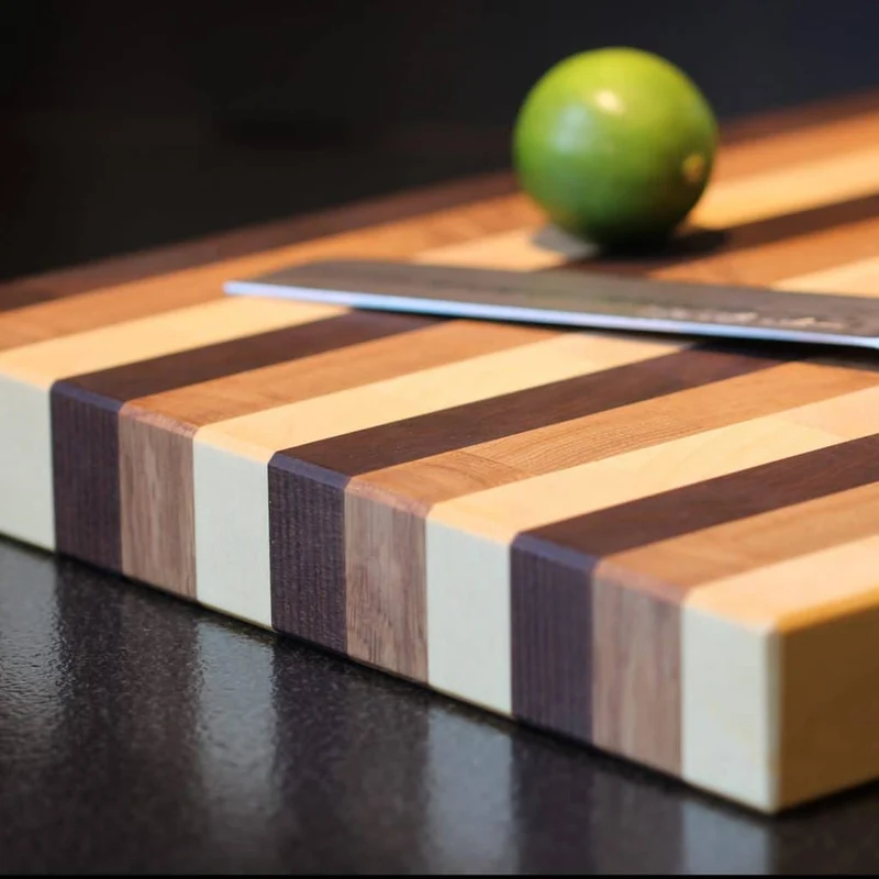 Birch, Oak & Walnut End Grain Cutting Board