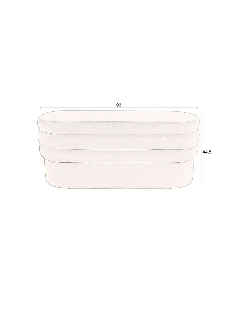 Hocker Aditi Braun mit Samtbezug im Boho-Chic für das Wohnzimmer