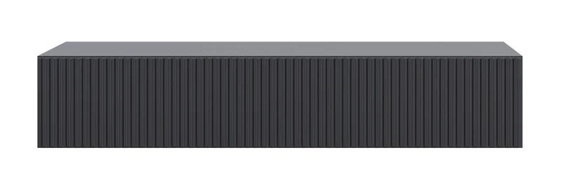Veldio-Konsole mit gefräster Front und 90 cm Schublade, schwarz, hängend