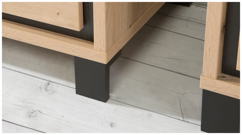 Sideboard TRONDHEIM 2-trg. 4 Schubladen Artisan / Schwarzeiche Optik