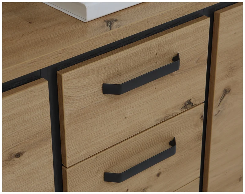 Sideboard TRONDHEIM 2 Türen Artisan Eiche / Schwarzeiche Optik