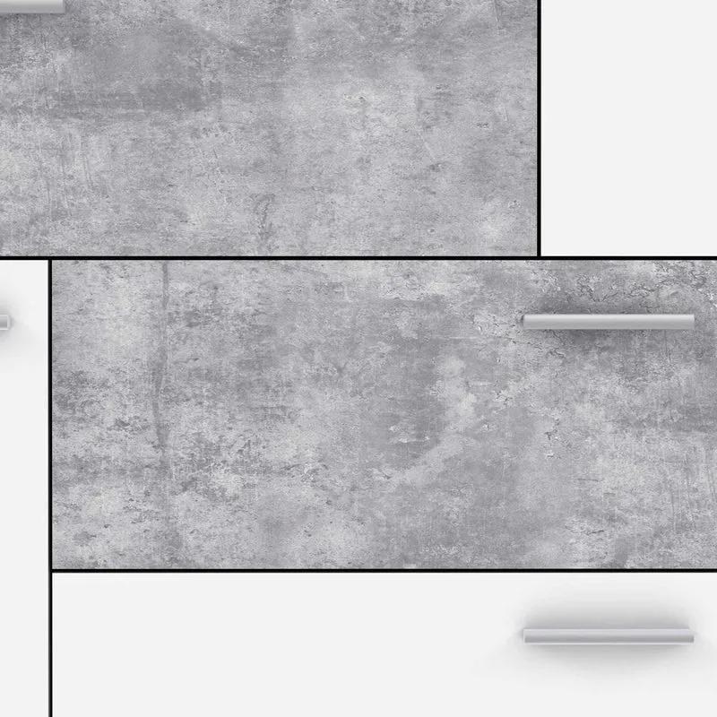 Kommode Sideboard SKIVE Optik: Betonoptik lichtgrau / Weiß von Forte