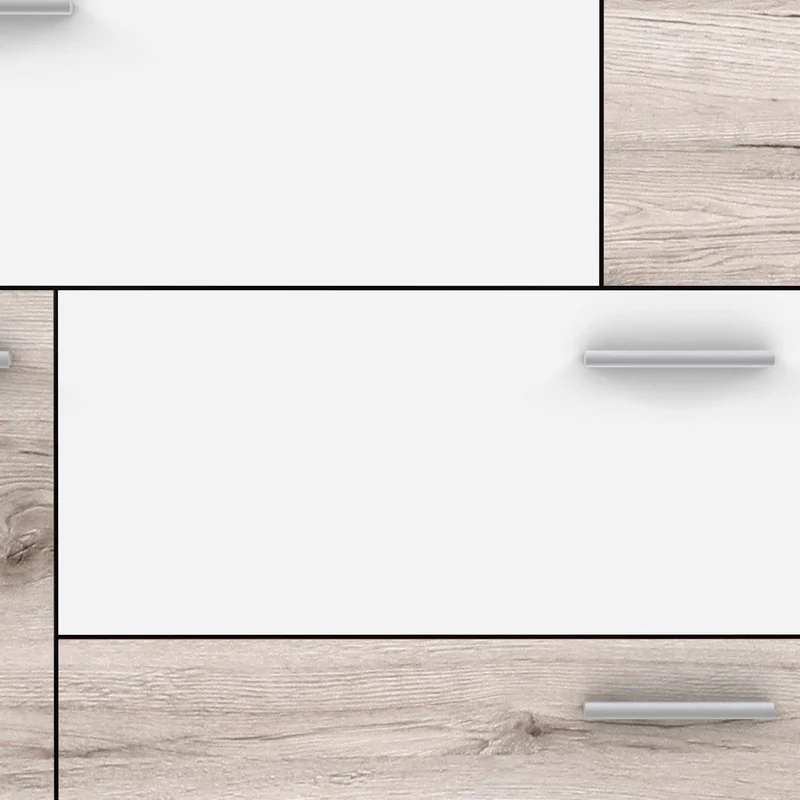 Kommode Sideboard SKIVE Optik: Sandeiche / Weiß von Forte