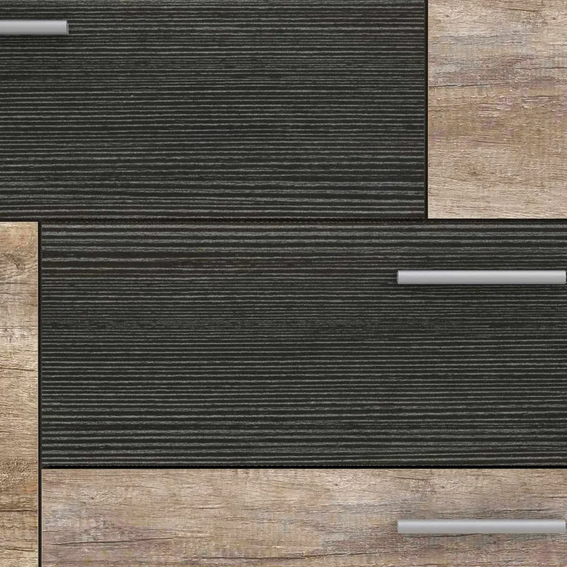 Kommode SKIVE 2-trg. 4 Schubladen Optik: Eiche Antik / Touchwood