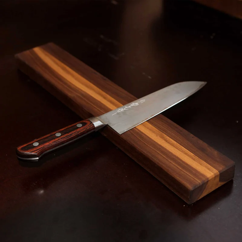 Magnetic Walnut Knife Rail