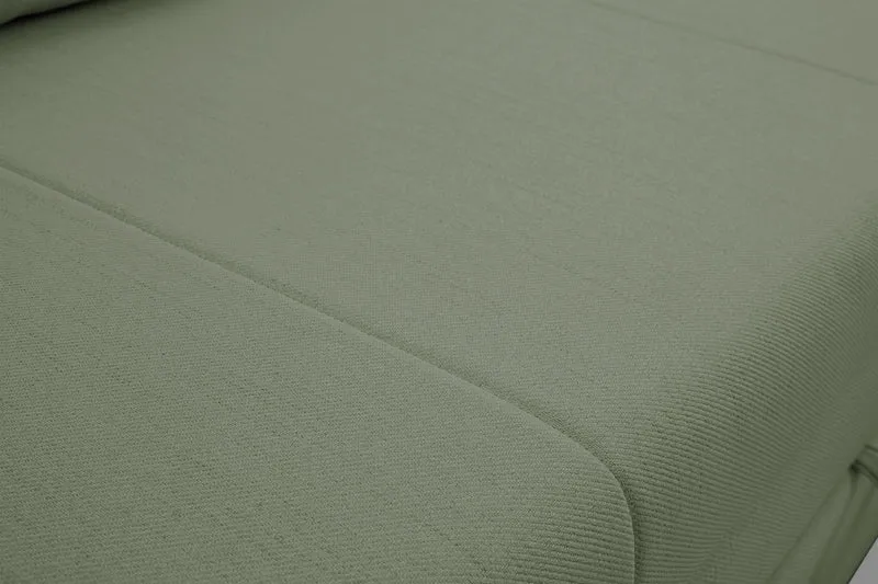 Dreisitziges ausklappbares Sofa Diego in Salbeigrün, Geflecht