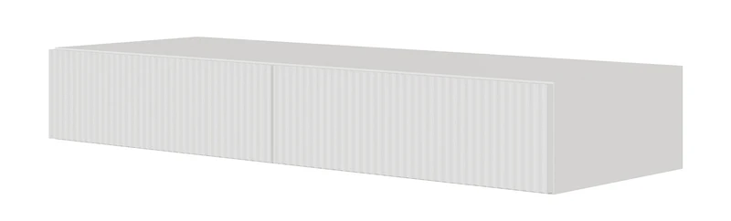 Schminktisch Veldio mit gefräster Front und zwei Schubladen, 110 cm, schwarz, hängend