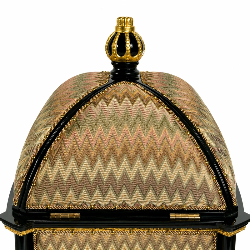 Pompöös by Casa Padrino Barock Katzenhaus Braun / Schwarz / Gold - designed by Harald Glööckler